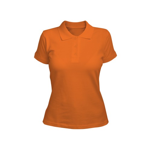 Рубашка-поло женская оранжевая