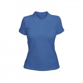 Рубашка-поло женская синяя