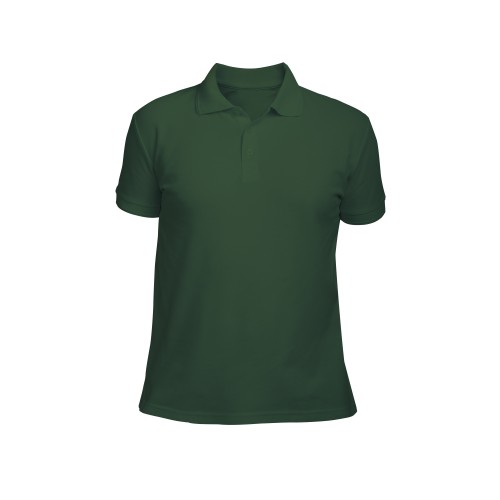 Рубашка-поло мужская темно-зеленая 