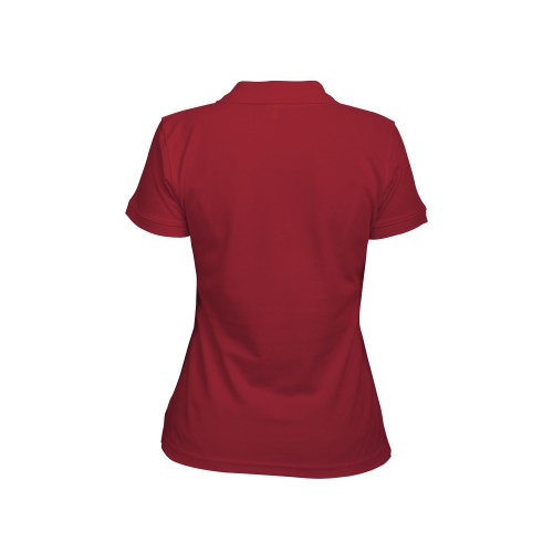 Рубашка-поло женская бордо